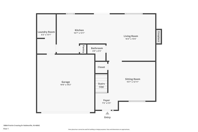 2,420/Mo, 18864 Prairie Crossing Dr Noblesville, IN 46062 Floorplan View