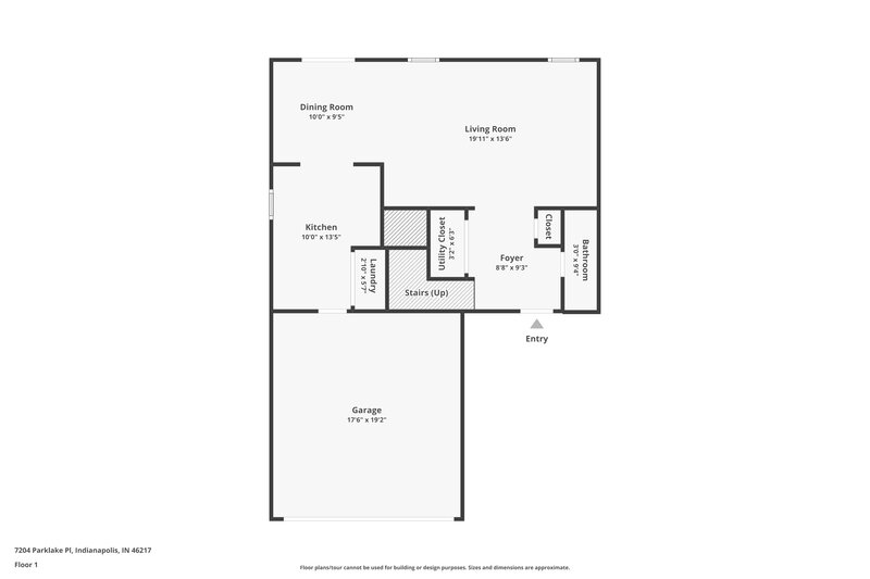 2,440/Mo, 7204 Parklake Pl Indianapolis, IN 46217 Floor Plan View