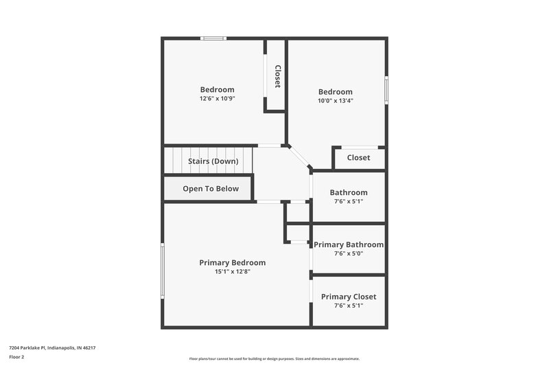 2,440/Mo, 7204 Parklake Pl Indianapolis, IN 46217 Floor Plan View 2