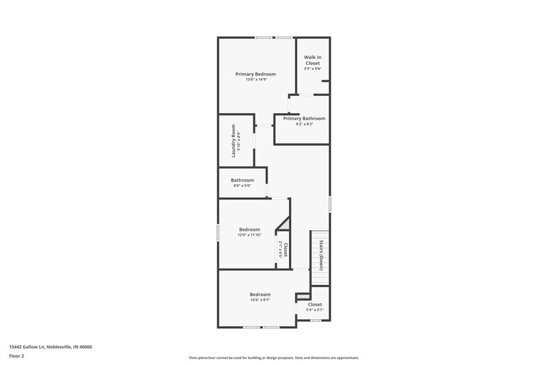 2,075/Mo, 15442 Gallow Ln Noblesville, IN 46060 Floorplan View 2