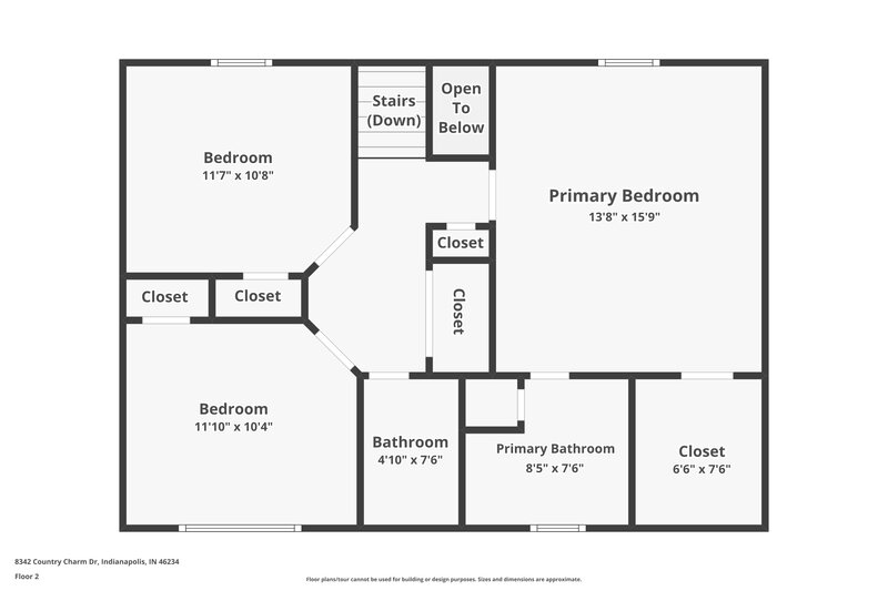 2,880/Mo, 8342 Country Charm Dr Indianapolis, IN 46234 Floorplan View 2