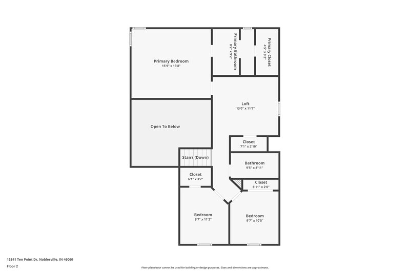 2,770/Mo, 15341 Ten Point Dr Noblesville, IN 46060 Floor Plan View 2