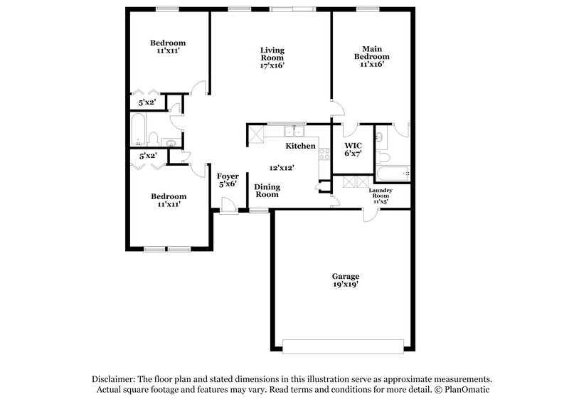 1,580/Mo, 1421 Dowell St Greenwood, IN 46143 Floor Plan View