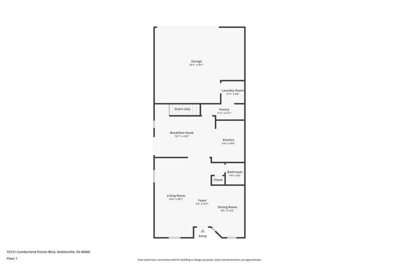 1,850/Mo, 10121 Cumberland Pointe Blvd Noblesville, IN 46060 Floor Plan View