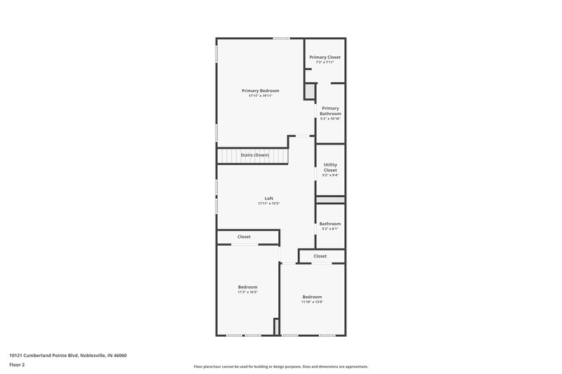 1,850/Mo, 10121 Cumberland Pointe Blvd Noblesville, IN 46060 Floor Plan View 2