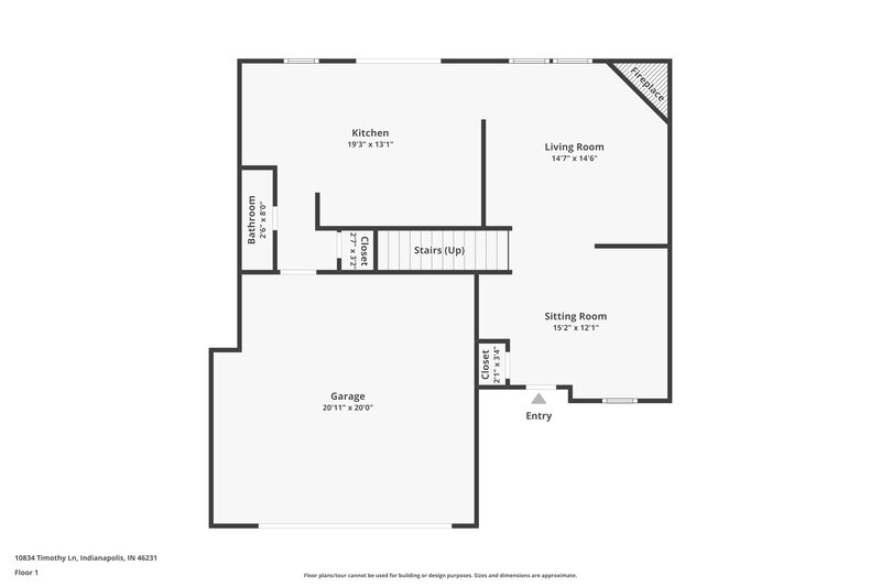 2,065/Mo, 10834 Timothy Ln Indianapolis, IN 46231 Floor Plan View
