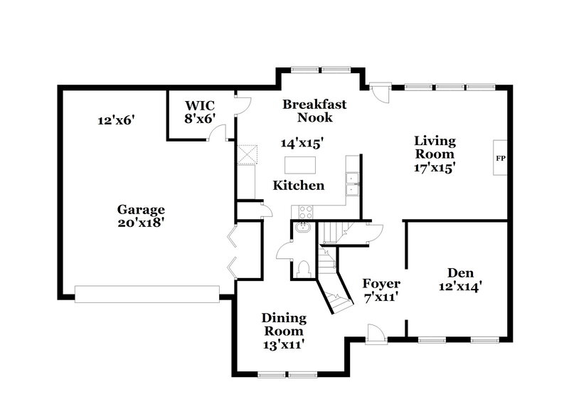 2,020/Mo, 5957 Oakcrest Dr Indianapolis, IN 46237 Floor Plan View 2