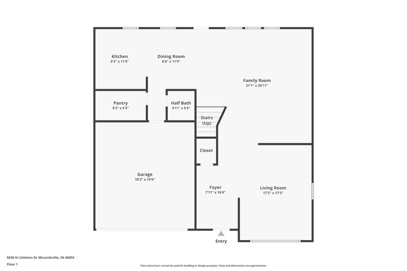 2,575/Mo, 5636 N Littleton Dr McCordsville, IN 46055 Floor Plan View