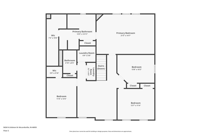 2,575/Mo, 5636 N Littleton Dr McCordsville, IN 46055 Floor Plan View 2