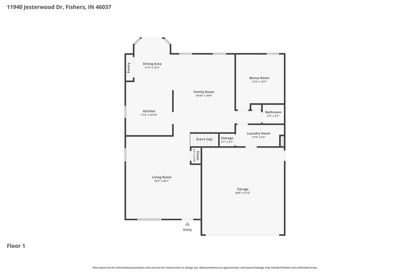 2,505/Mo, 11940 Jesterwood Dr Fishers, IN 46037 Floor Plan View