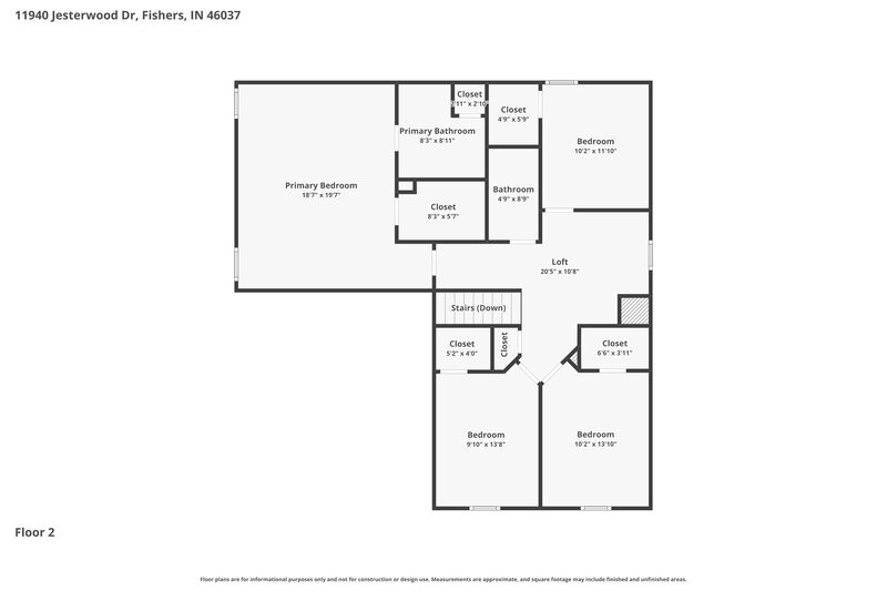 2,505/Mo, 11940 Jesterwood Dr Fishers, IN 46037 Floor Plan View 2