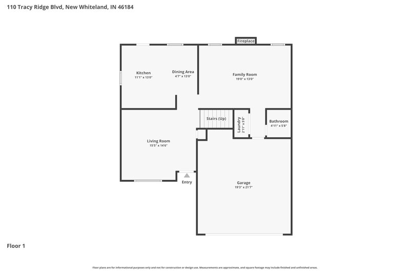 1,960/Mo, 110 Tracy Ridge Blvd New Whiteland, IN 46184 Floor Plan View