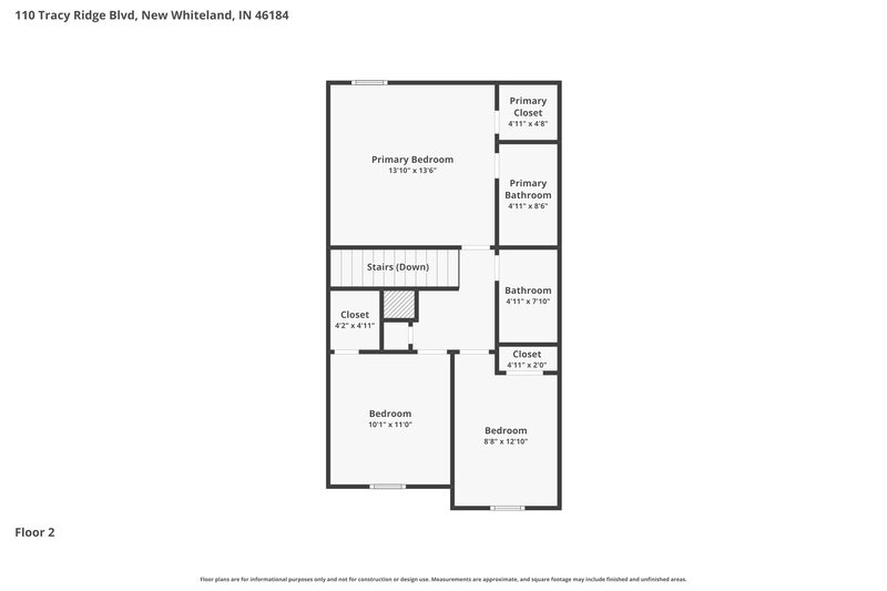 1,960/Mo, 110 Tracy Ridge Blvd New Whiteland, IN 46184 Floor Plan View 2