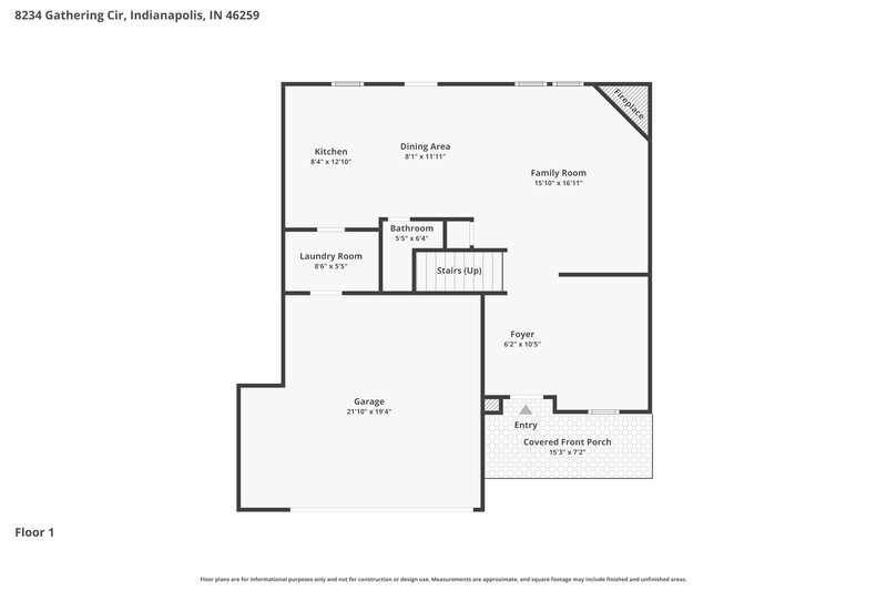 2,200/Mo, 8234 Gathering Cir Indianapolis, IN 46259 Floor Plan View