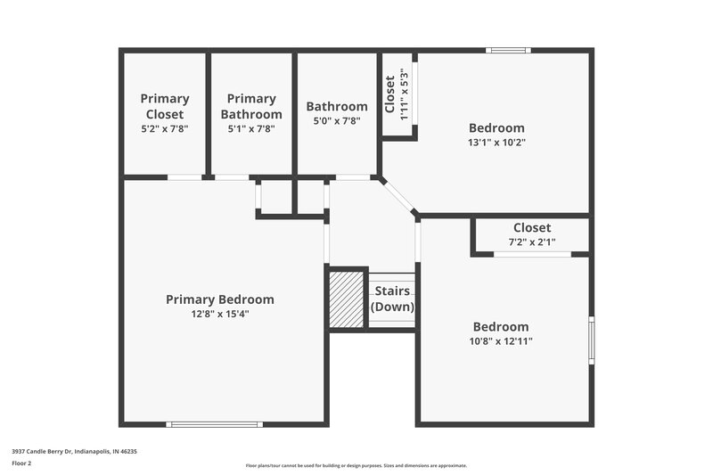 1,760/Mo, 3937 Candle Berry Dr Indianapolis, IN 46235 Floor Plan View 2