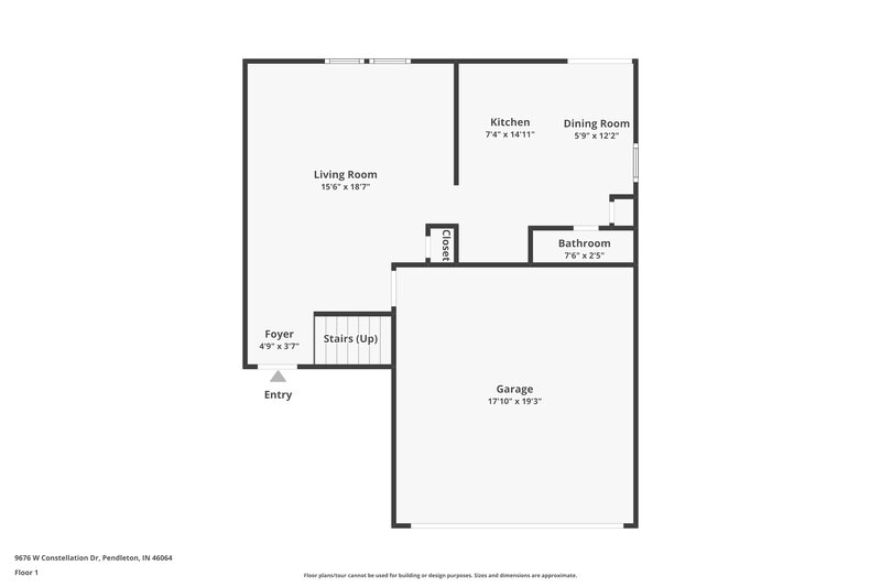 1,755/Mo, 9676 W Constellation Dr Pendleton, IN 46064 Floor Plan View