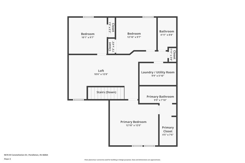 1,755/Mo, 9676 W Constellation Dr Pendleton, IN 46064 Floor Plan View 2