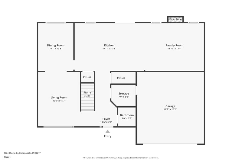 2,455/Mo, 7764 Shasta Dr Indianapolis, IN 46217 Floor Plan View