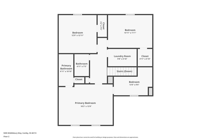 1,780/Mo, 9205 Middlebury Way Camby, IN 46113 Floor Plan View 2