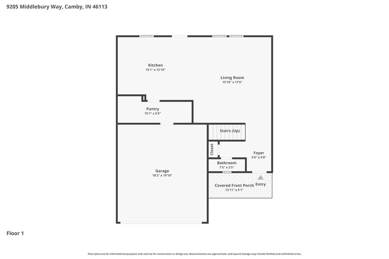 1,760/Mo, 9205 Middlebury Way Camby, IN 46113 Floor Plan View 2
