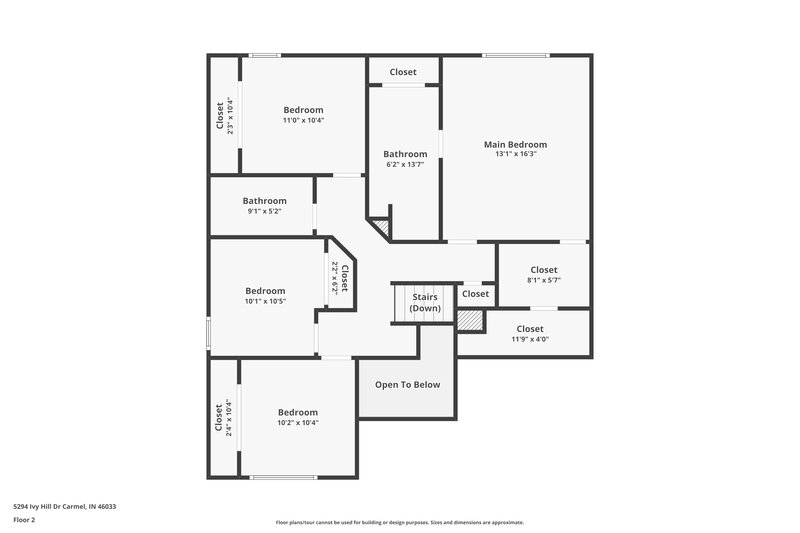 2,015/Mo, 5294 Ivy Hill Dr Carmel, IN 46033 Floor Plan View 2