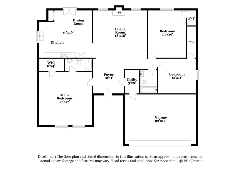 2,020/Mo, 6261 Hazelhatch Dr Indianapolis, IN 46268 Floorplan View