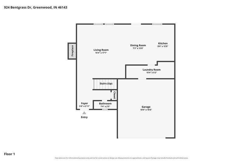 0/Mo, 924 Bentgrass Dr Greenwood, IN 46143 Floor Plan View