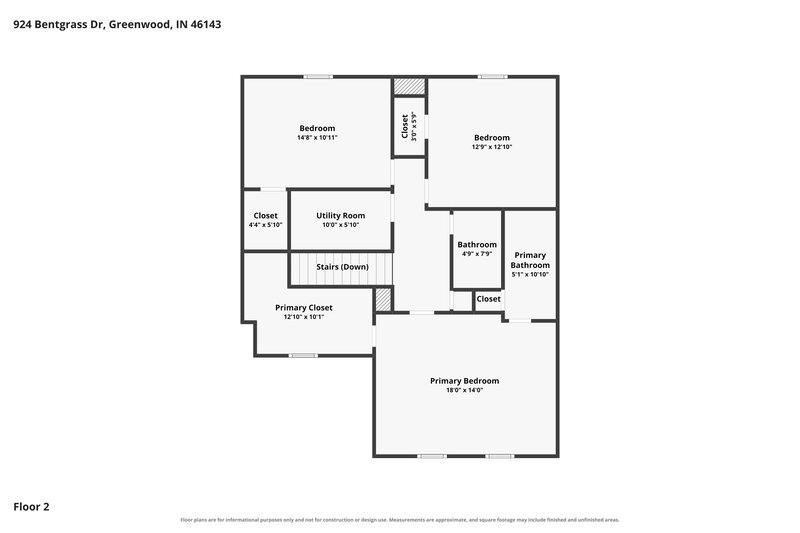 0/Mo, 924 Bentgrass Dr Greenwood, IN 46143 Floor Plan View 2