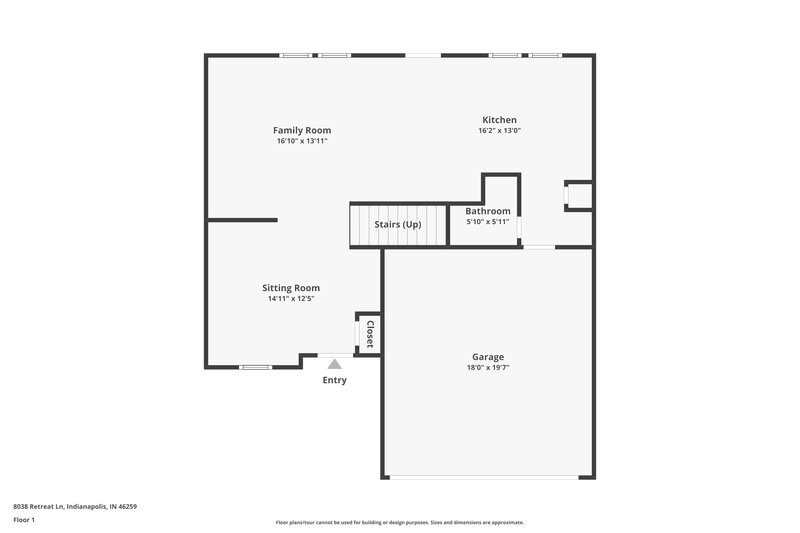1,630/Mo, 8038 Retreat Ln Indianapolis, IN 46259 Floorplan View