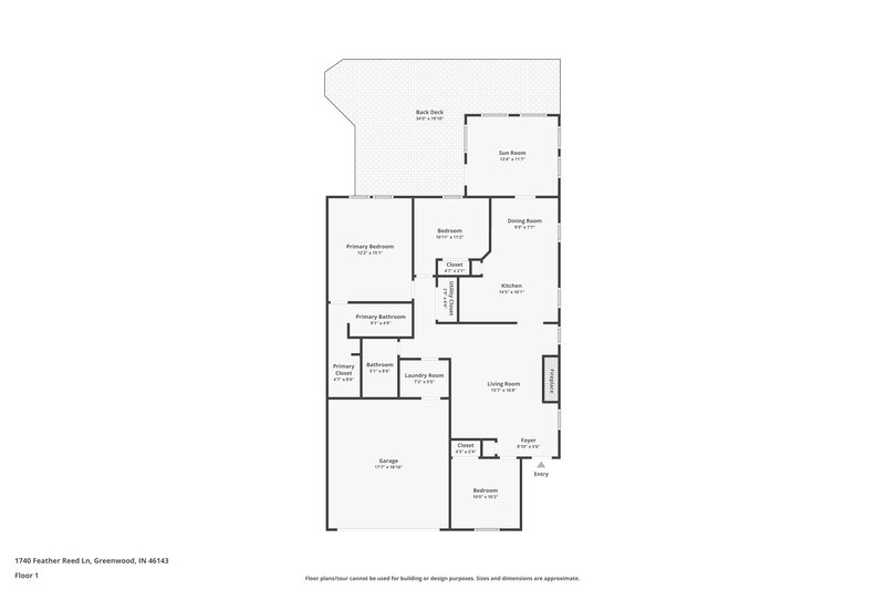 1,755/Mo, 1740 Feather Reed Ln Greenwood, IN 46143 Floor Plan View