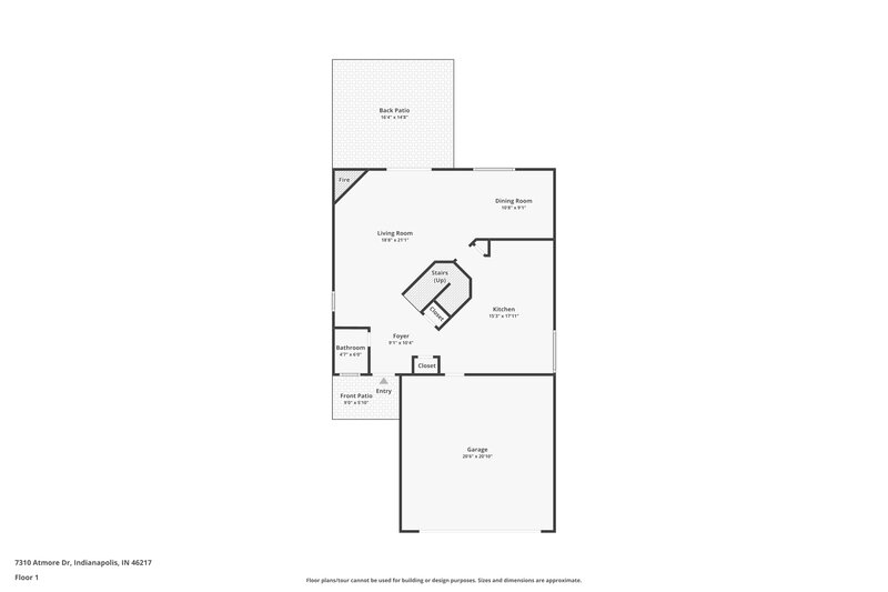 2,115/Mo, 7310 Atmore Dr Indianapolis, IN 46217 Floor Plan View