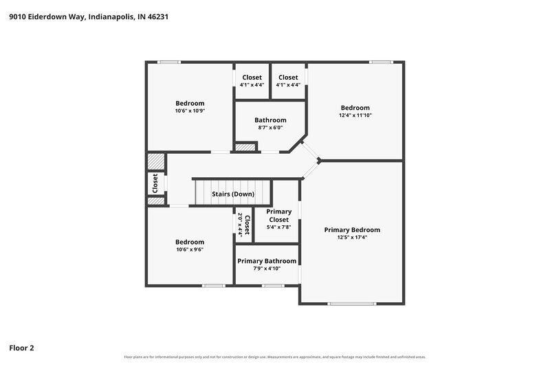 2,130/Mo, 9010 Eiderdown Way Indianapolis, IN 46234 Floor Plan View 2