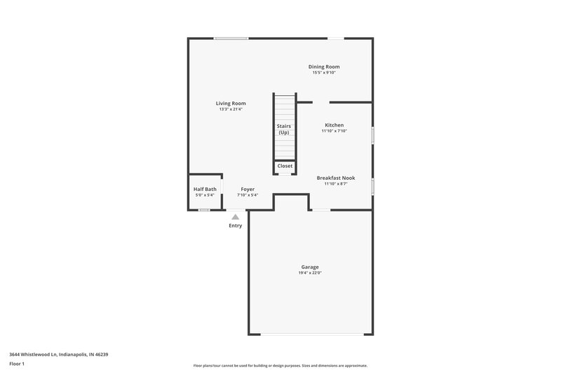 1,830/Mo, 3644 Whistlewood Ln Indianapolis, IN 46239 Floor Plan View