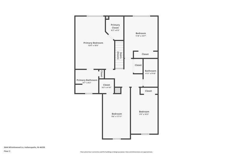1,830/Mo, 3644 Whistlewood Ln Indianapolis, IN 46239 Floor Plan View 2