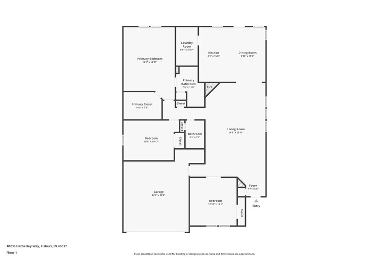 2,400/Mo, 10236 Hatherley Way Fishers, IN 46037 Floor Plan View