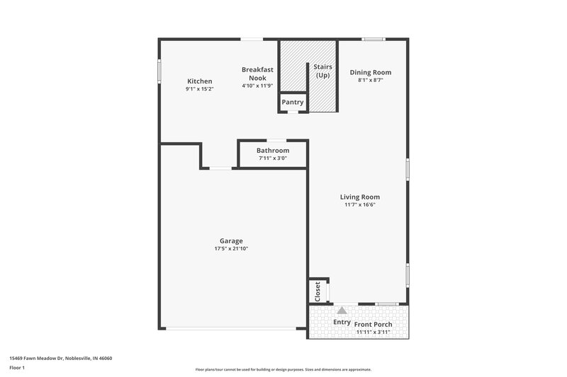 2,620/Mo, 15469 Fawn Meadow Dr Noblesville, IN 46060 Floor Plan View