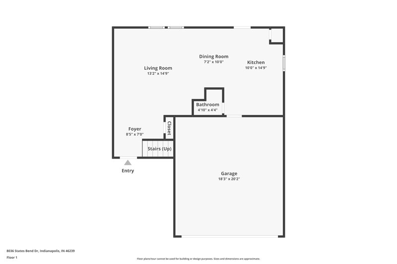 1,645/Mo, 8036 States Bend Dr Indianapolis, IN 46239 Floor Plan View