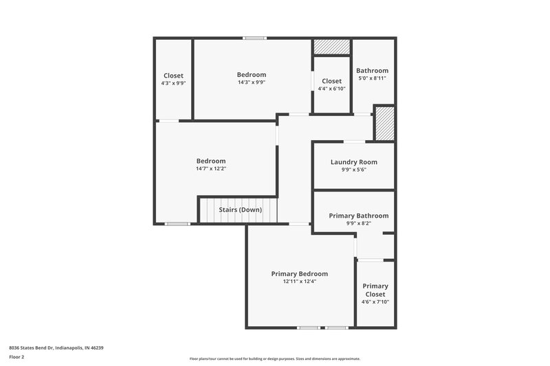 1,645/Mo, 8036 States Bend Dr Indianapolis, IN 46239 Floor Plan View 2