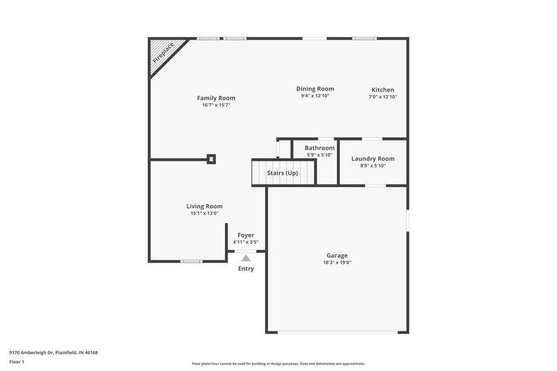 1,825/Mo, 9170 Amberleigh Dr Plainfield, IN 46168 Floorplan View 2