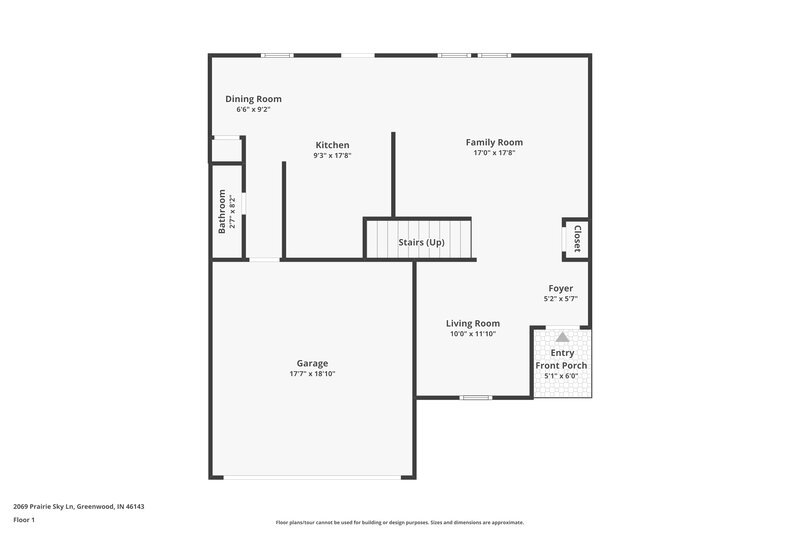 1,740/Mo, 2069 Prairie Sky Ln Greenwood, IN 46143 Floor Plan View