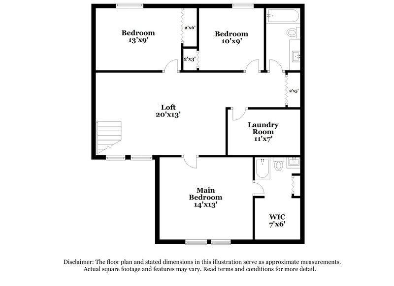 1,660/Mo, 7930 Caraway Ln Indianapolis, IN 46239 Floor Plan View 2