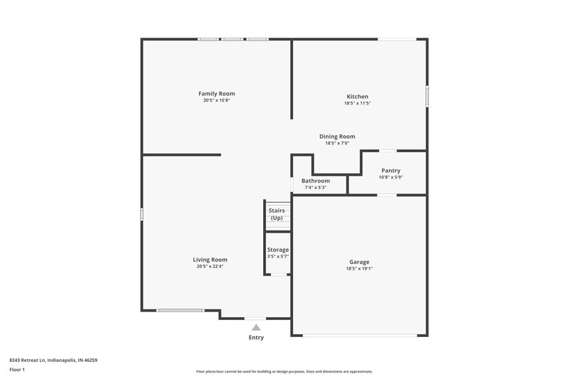 2,020/Mo, 8243 Retreat Ln Indianapolis, IN 46259 Floorplan View