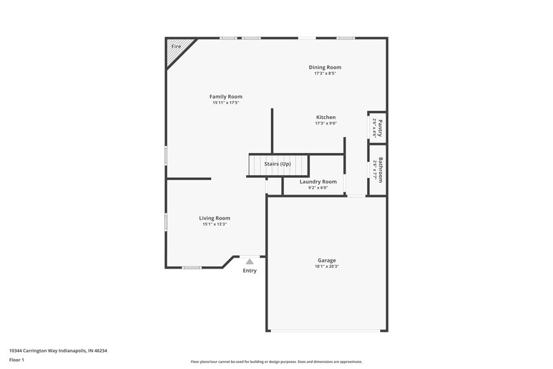 1,905/Mo, 10344 Carrington Way Indianapolis, IN 46234 Floor Plan View