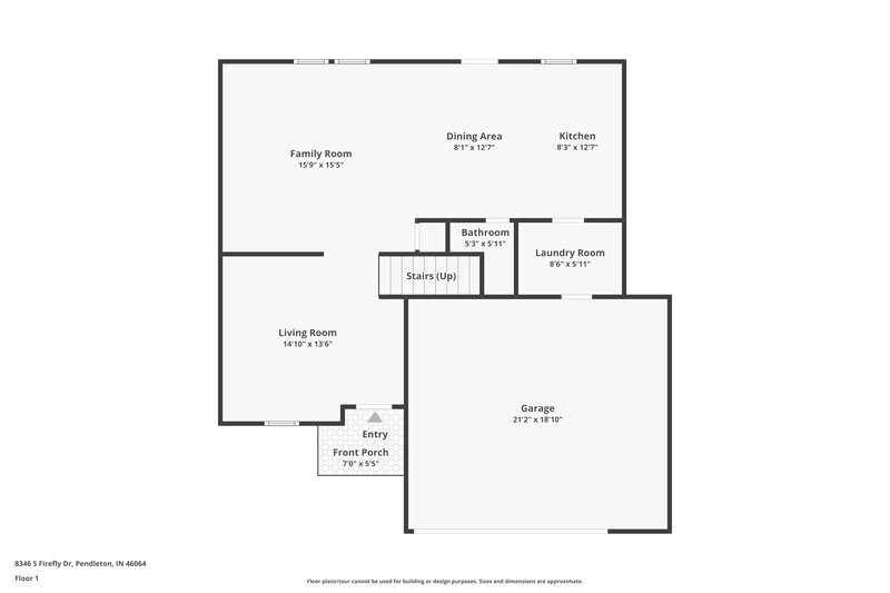 1,890/Mo, 8346 S Firefly Dr Pendleton, IN 46064 Floor Plan View
