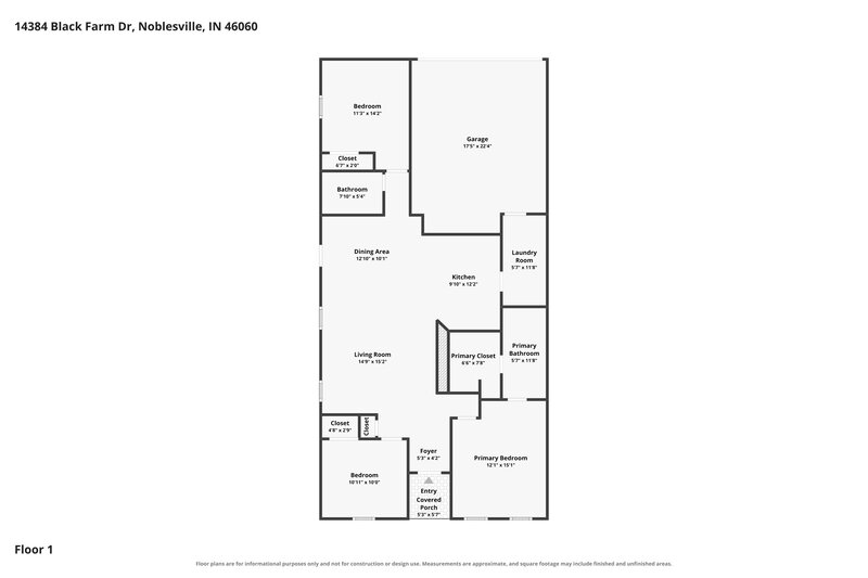 1,915/Mo, 14384 Black Farm Dr Noblesville, IN 46060 Floor Plan View