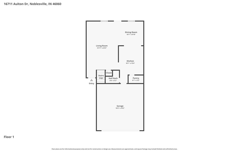 1,875/Mo, 16711 Aulton Dr Noblesville, IN 46060 Floor Plan View 2