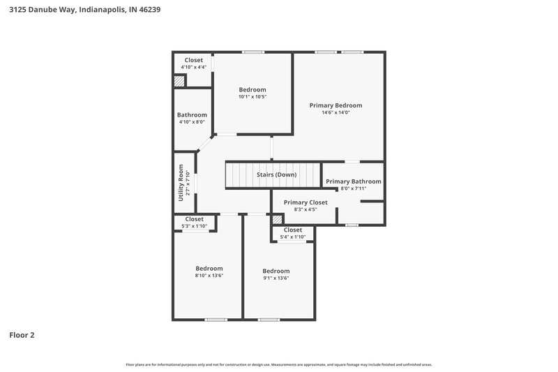 1,935/Mo, 3125 Danube Way Indianapolis, IN 46239 Floor Plan View 2