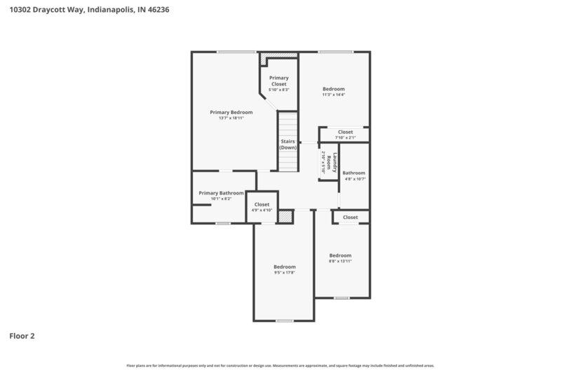2,150/Mo, 10302 Draycott Way Indianapolis, IN 46236 Floorplan View 2
