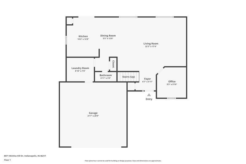 2,295/Mo, 8071 Wichita Hill Dr Indianapolis, IN 46217 Floor Plan View