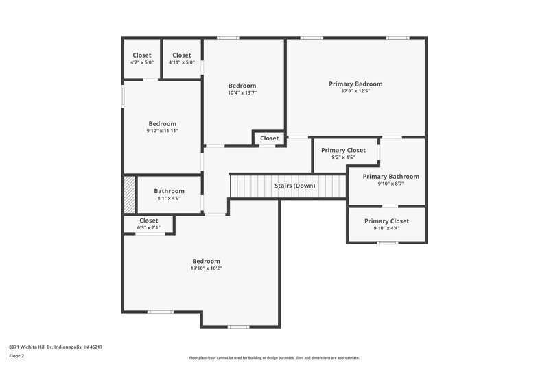 2,295/Mo, 8071 Wichita Hill Dr Indianapolis, IN 46217 Floor Plan View 2